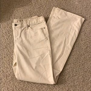 🍃Loft | NWOT Cream Slim Boot Cut Pants